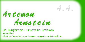 artemon arnstein business card